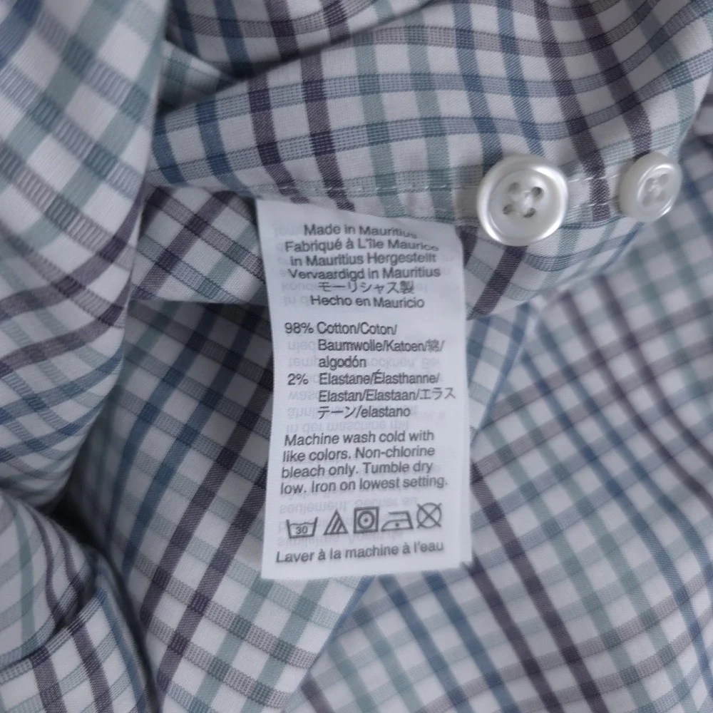 J Crew Ludlow Dress Shirt‎ Mens Large 16.5 34 Check Long Sleeve Slim Button Up